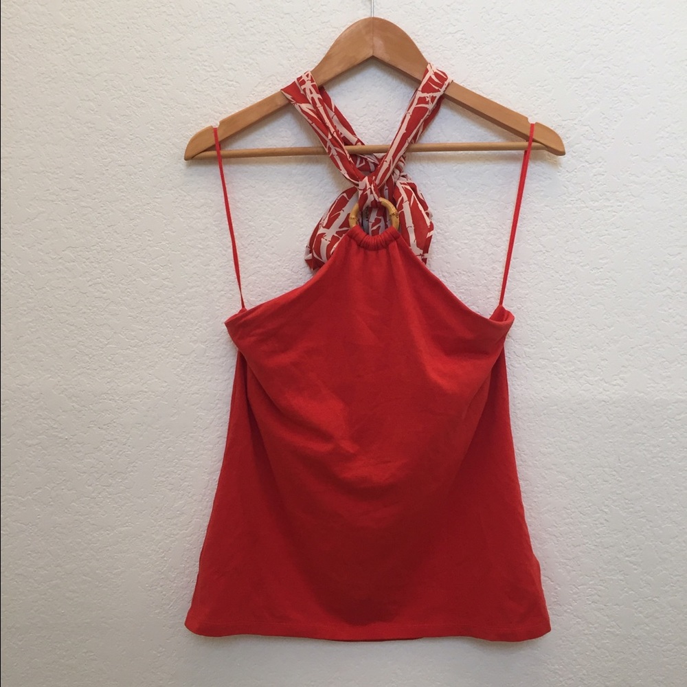 Michael kors bamboo print halter top